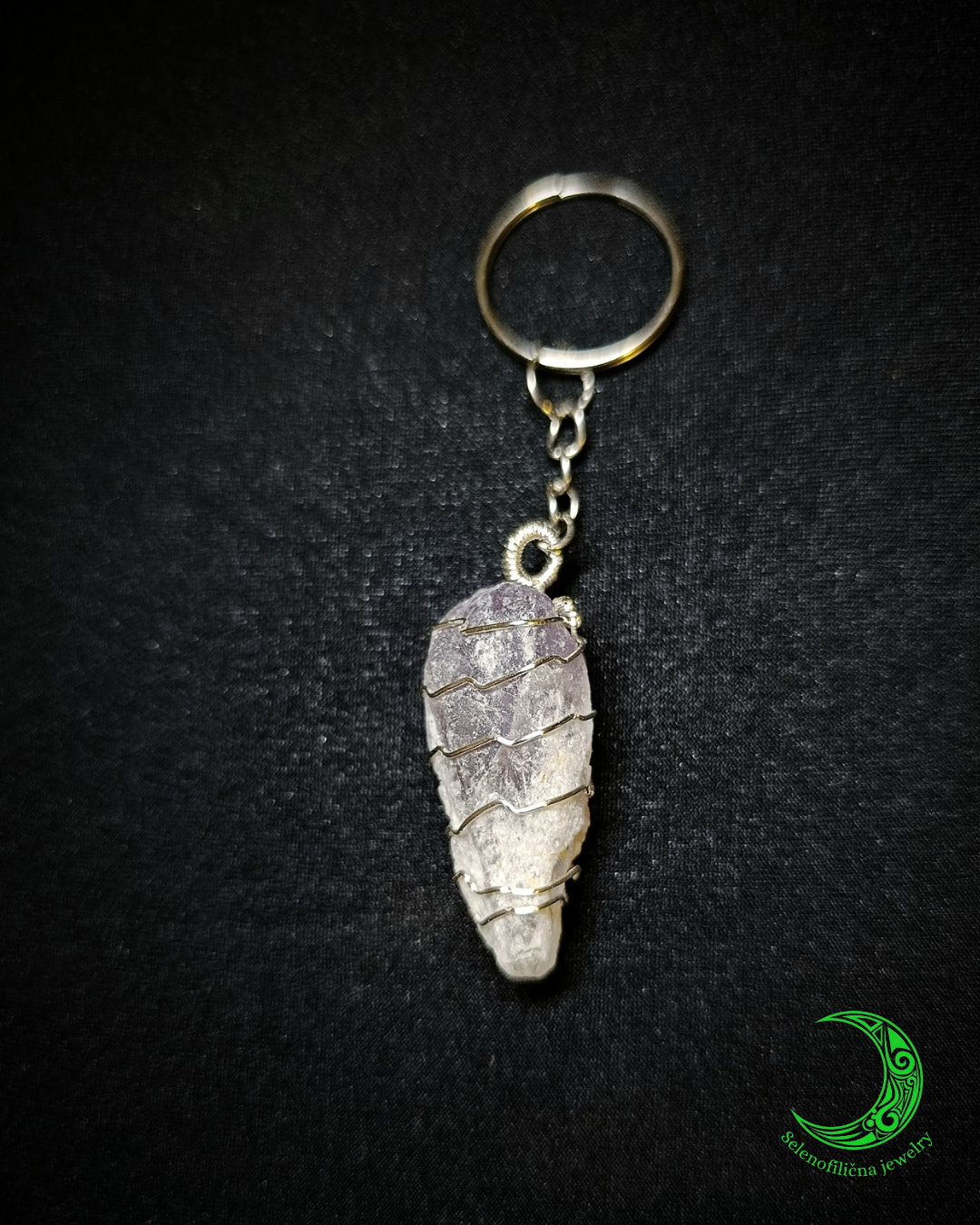 Privezak za ključeve ametist kristal