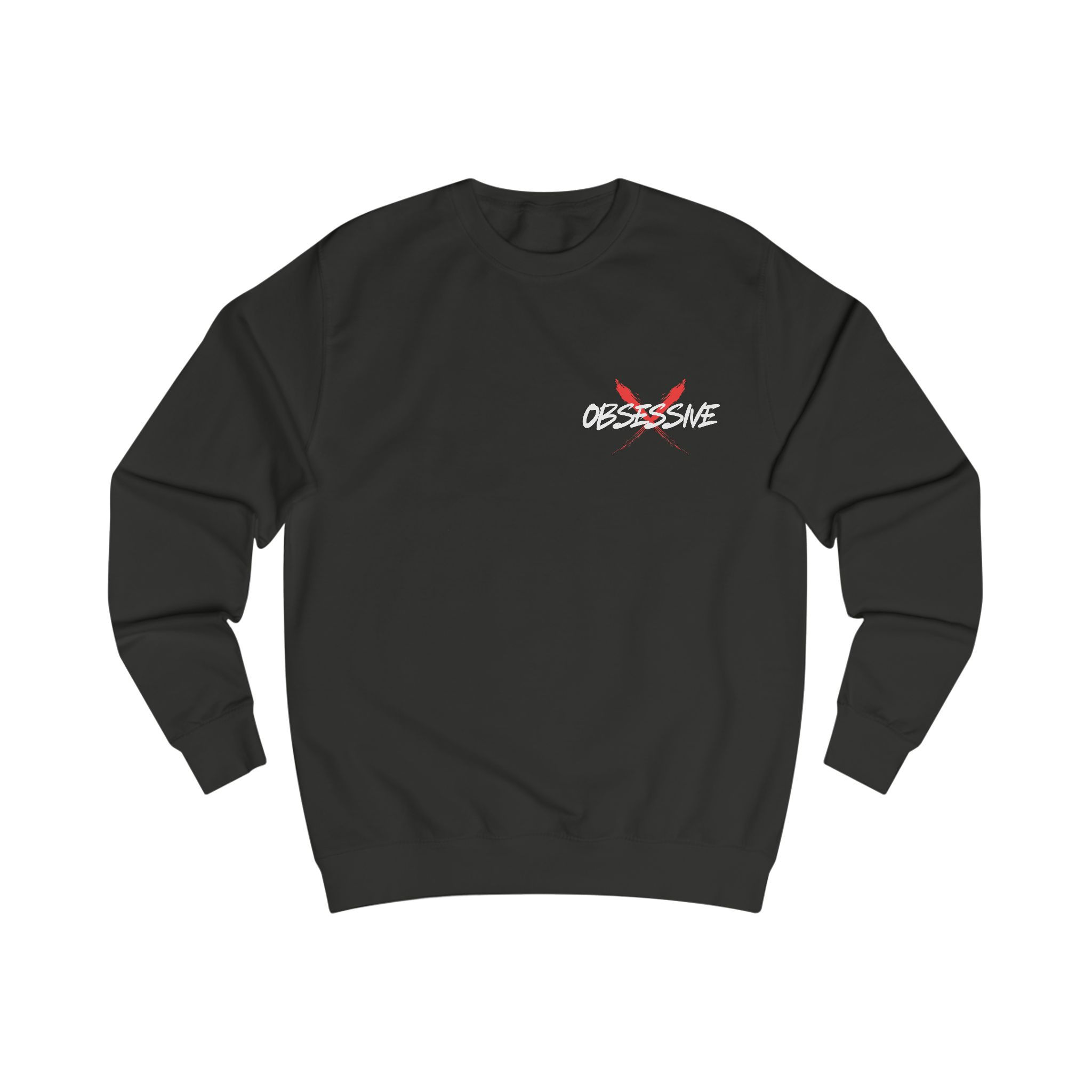 OBSESSIVE X SMALL LOGO AND BACK GRAPHIC UNISEX SWEATSHIRT