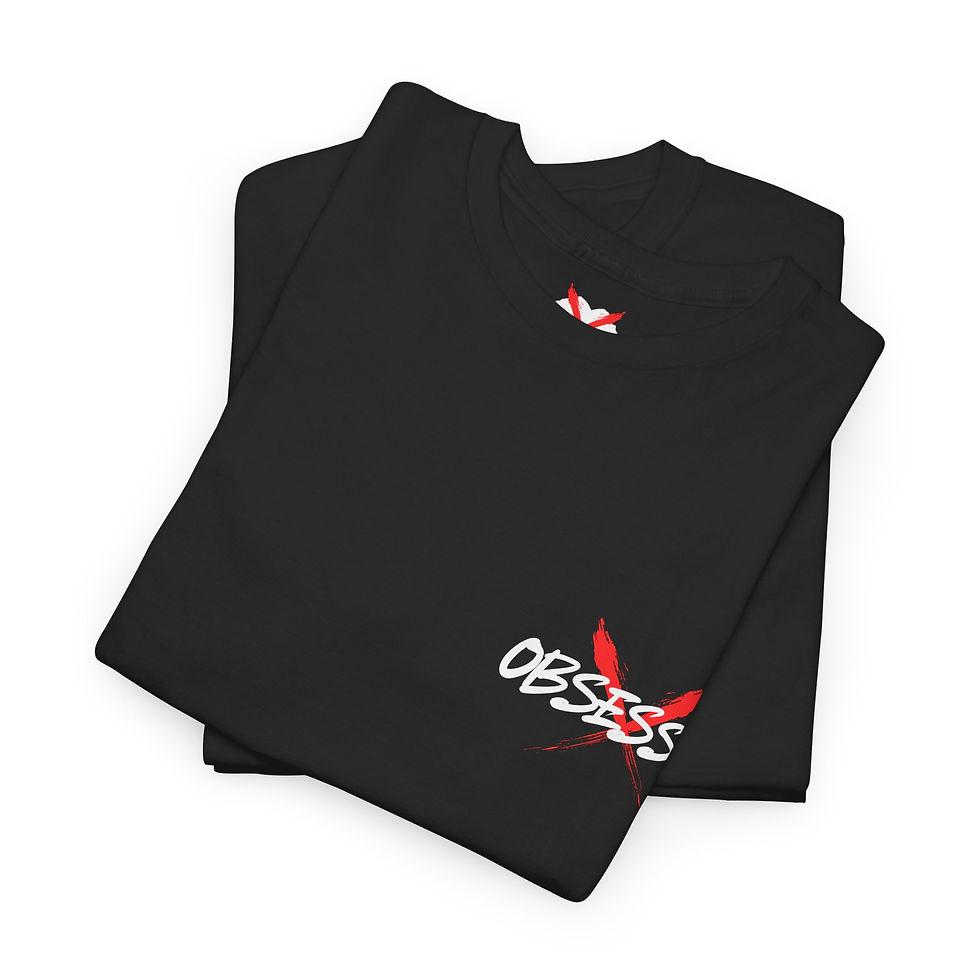 Thumbnail: OBSESSIVE X SMALL LOGO AND BACK GRAPHIC UNISEX T-SHIRT