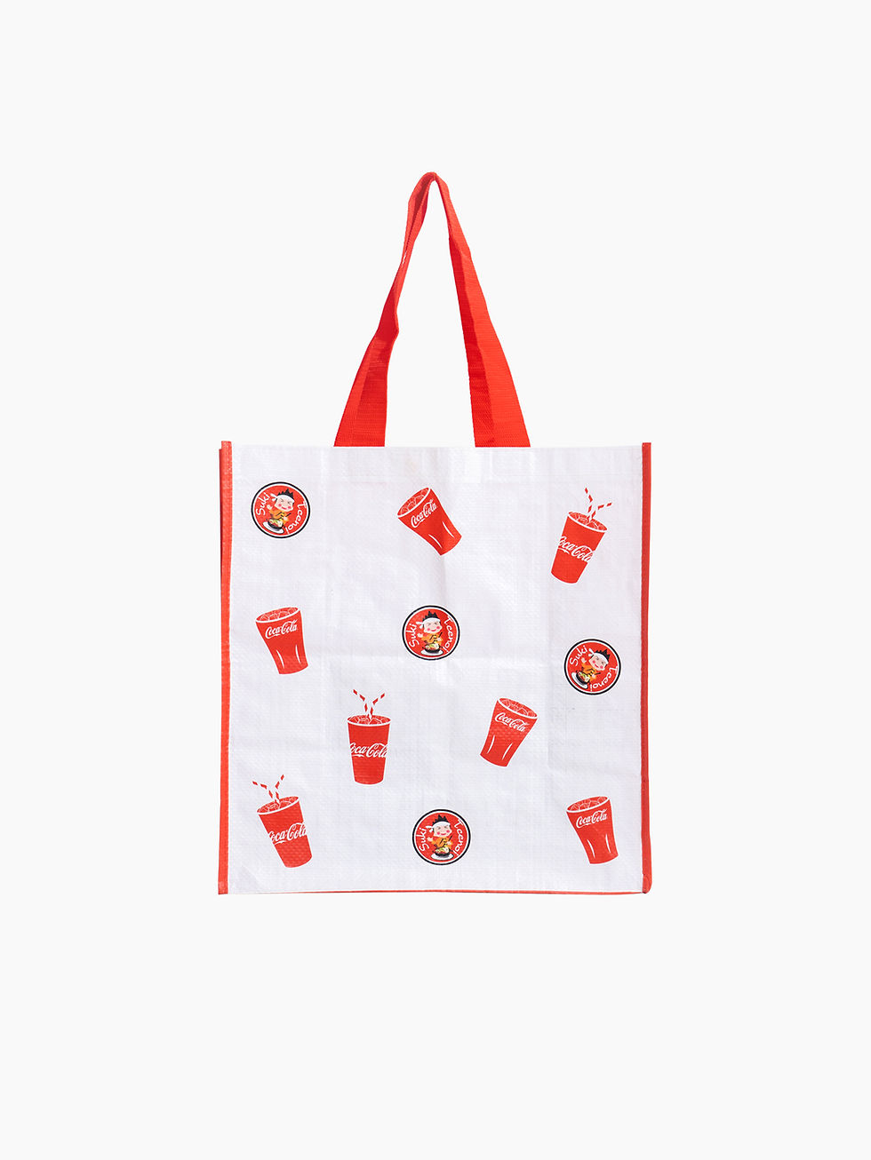 ภาพขนาดย่อ: กระเป๋าลามิเนต PP Woven ขนาด 38x40x18 ซม. วัสดุคุณภาพสูง พื้นที่กว้าง เหมาะสำหรับใส่สินค้าในกิจกรรมกลางแจ้งและแคมเปญแบรนด์