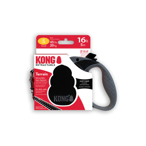 Thumbnail: Kong Terrain Retractable Leash - Black