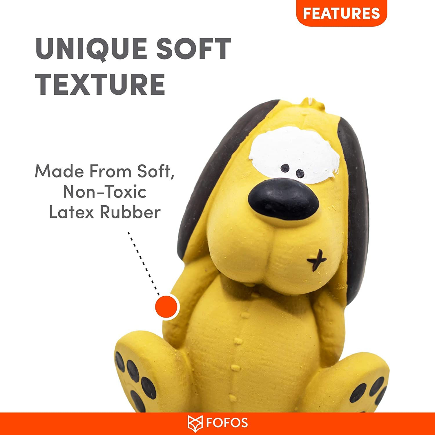Fofos Latex Squeaky Cat & Dog Toy - Dog