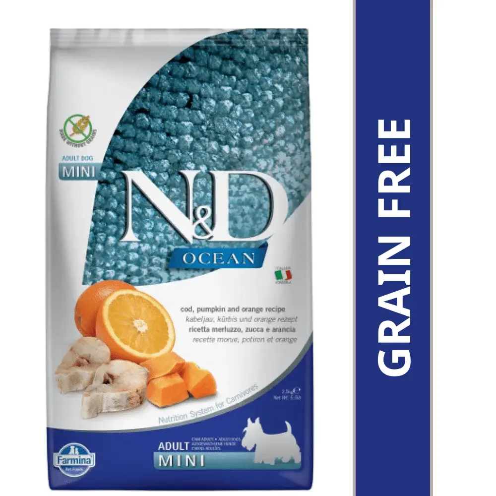 Farmina N&D Ocean - Cod, Pumpkin & Orange Adult Mini Dry Dog Food