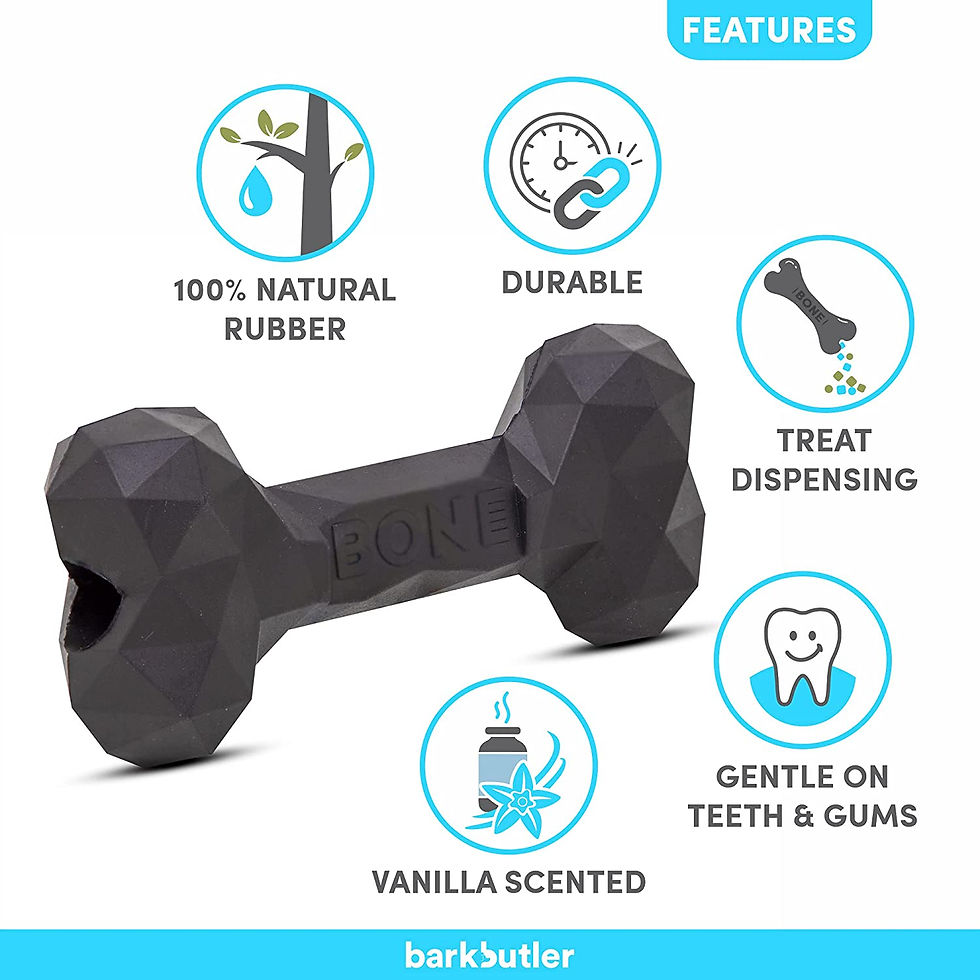 Thumbnail: Barkbutler Chu The Bone Durable Dog Toy Treat Dispensing