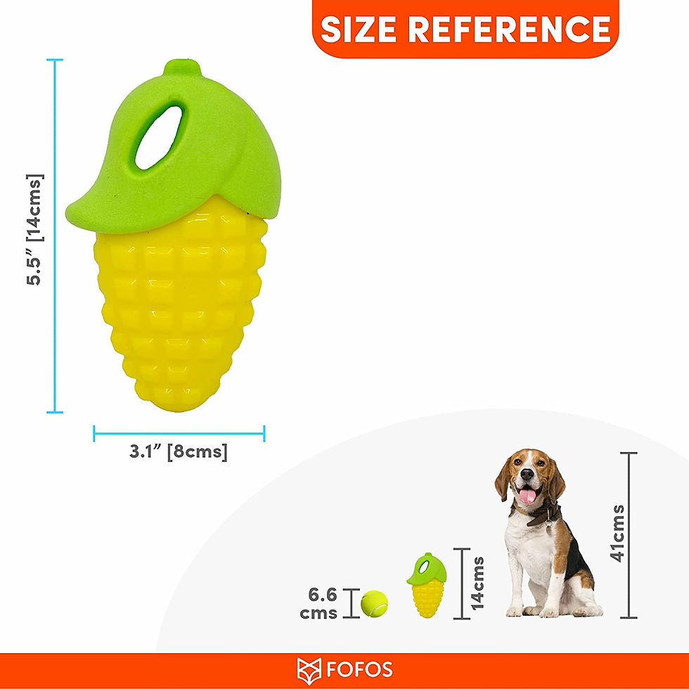 Thumbnail: Fofos Veggie Bites Squeaky Cat & Dog Toy - Corn