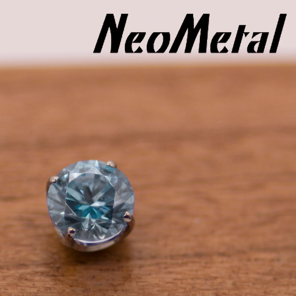 Thumbnail: 3mm 18ga Ti prong set gem by NeoMetal