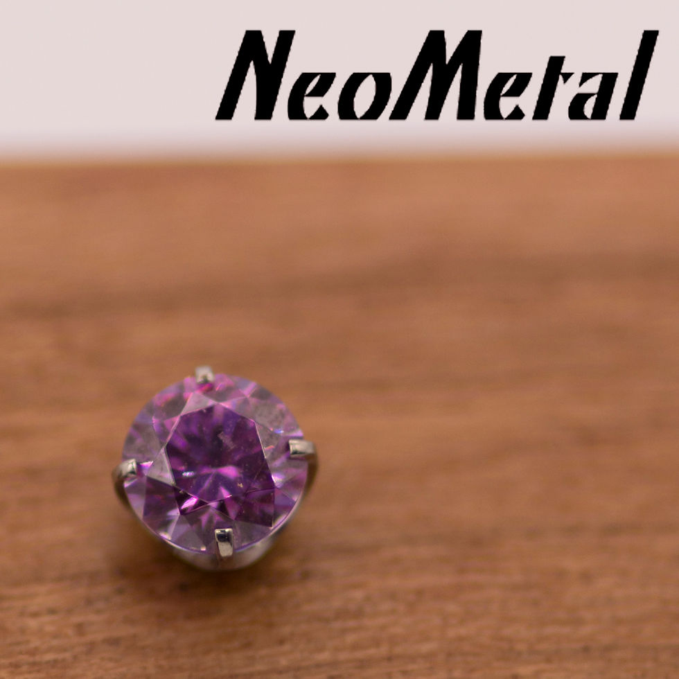 Thumbnail: 3mm 18ga Ti prong set gem by NeoMetal