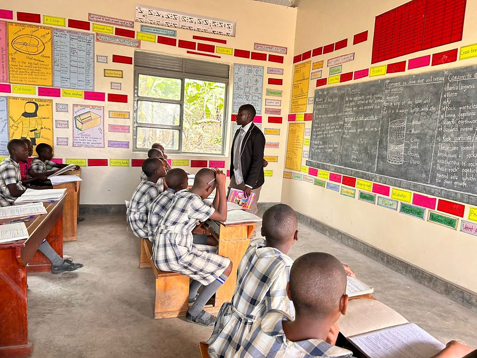 Children in class at Victorious Community School