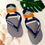Thumbnail: Havaianas Navy White Blue Yellow Nautical Stripe Men's Flip Flops view from the front