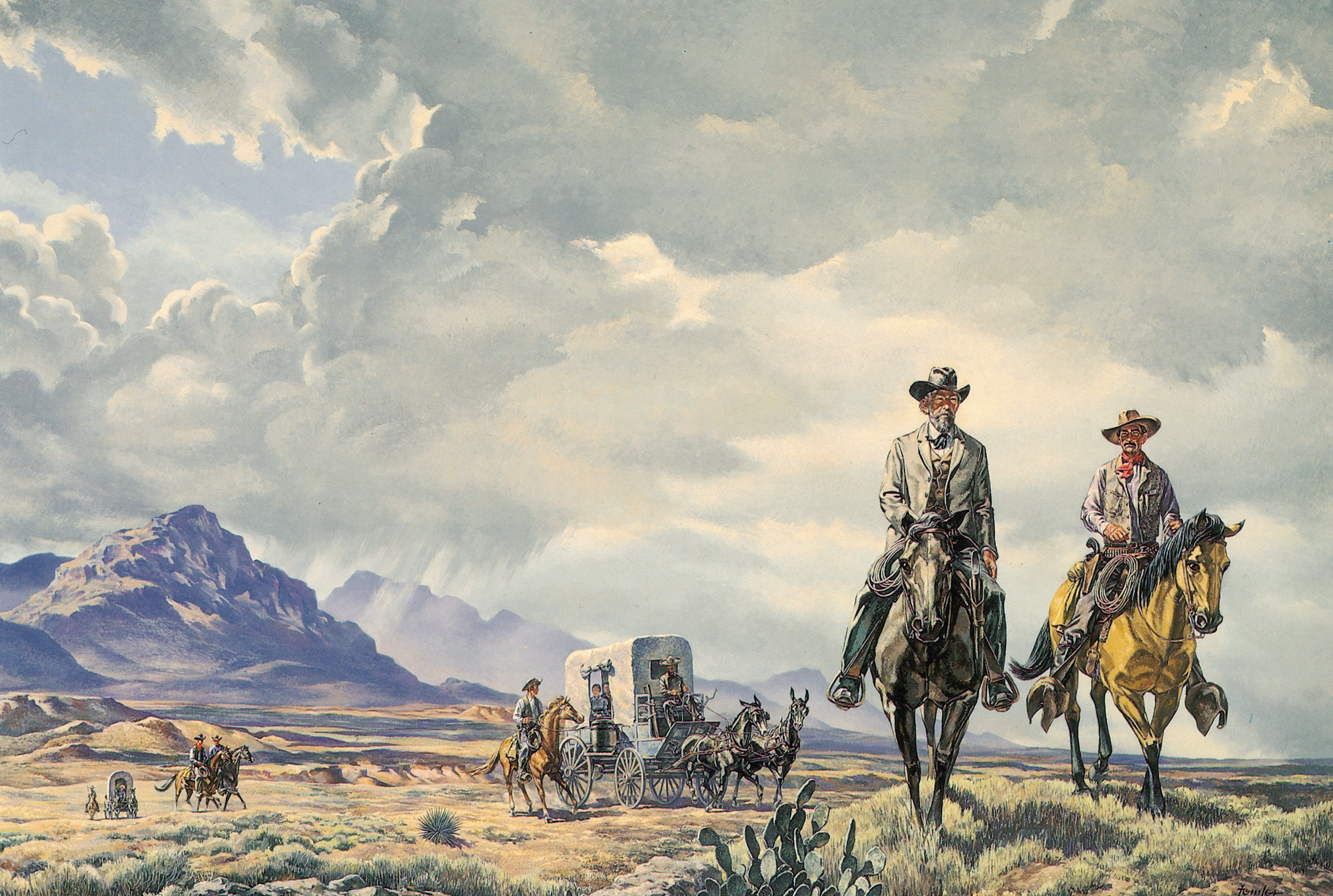 Ranger Escort West of the Pecos  (NOT Signed)