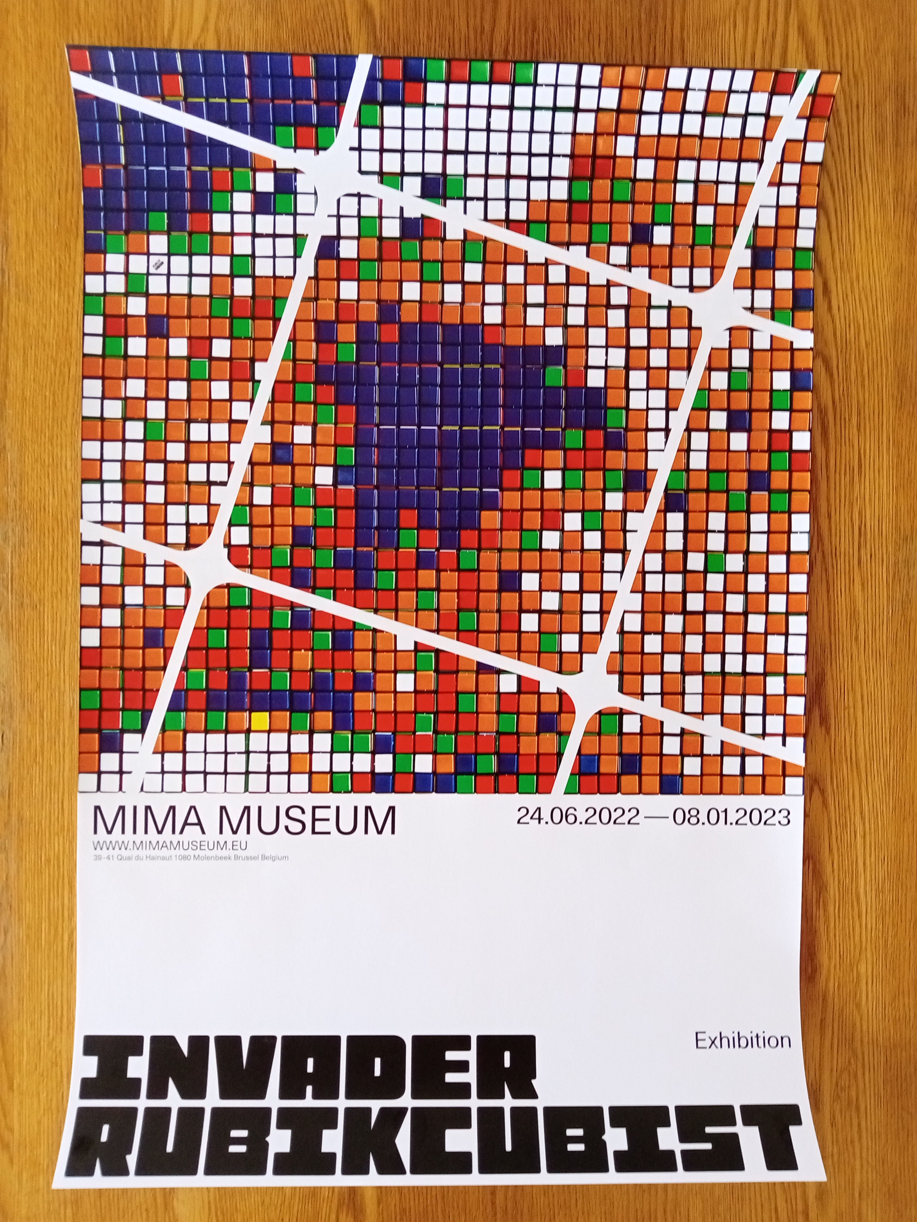 Invader Rubikcubist - "L'origine du monde" poster