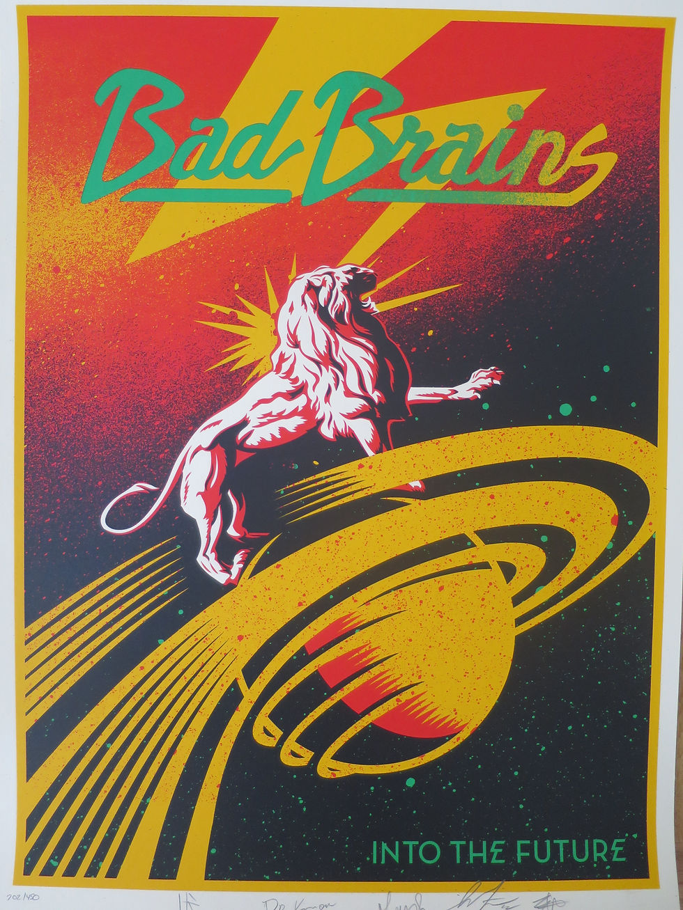 Thumbnail: Bad Brains Fully Band 2012 obey lithographie signée numérotée