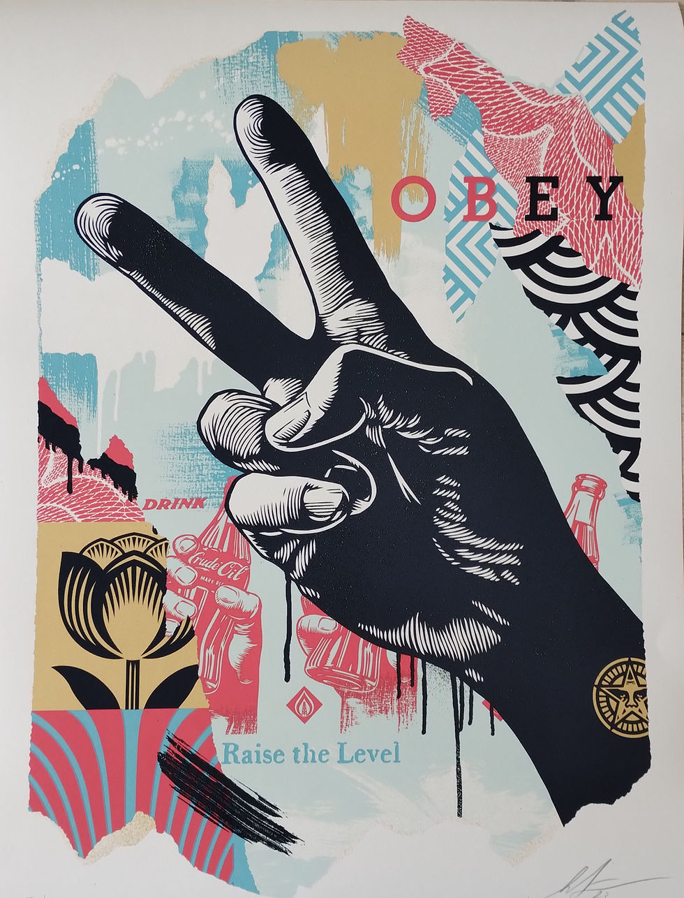 Miniatura: Raise The Level (Peace) 2023 Shepard Fairey Obey