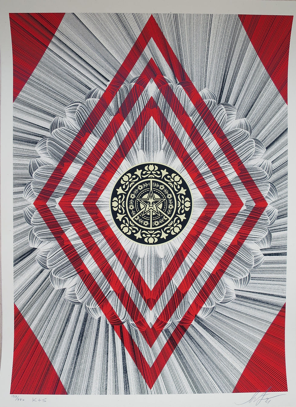 Thumbnail: Flower Diamond, 2021 Obey Kai and Sunny Shepard Fairey Affiche