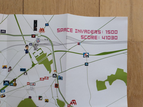 Space Invader Map Invasion De Paris - 1500 - Invader Space Station