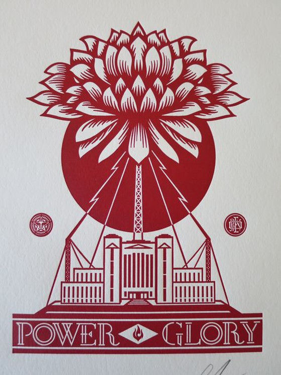 Miniature : Power glory Letterpress, 2016 Shepard Fairey Obey