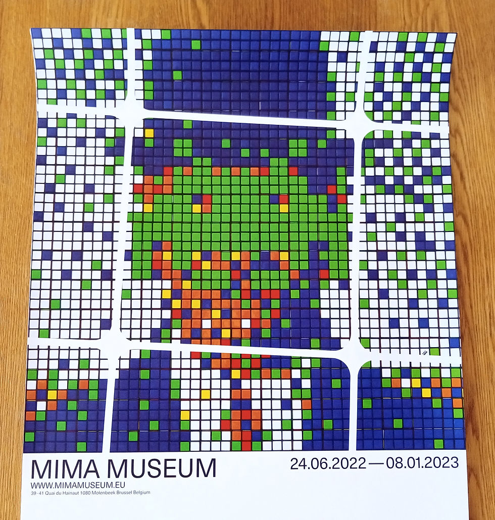 Miniatura: Invader Rubikcubist - "Magritte" poster