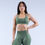 Thumbnail: DFYNE Pistachio Impact Sports Halter Bra