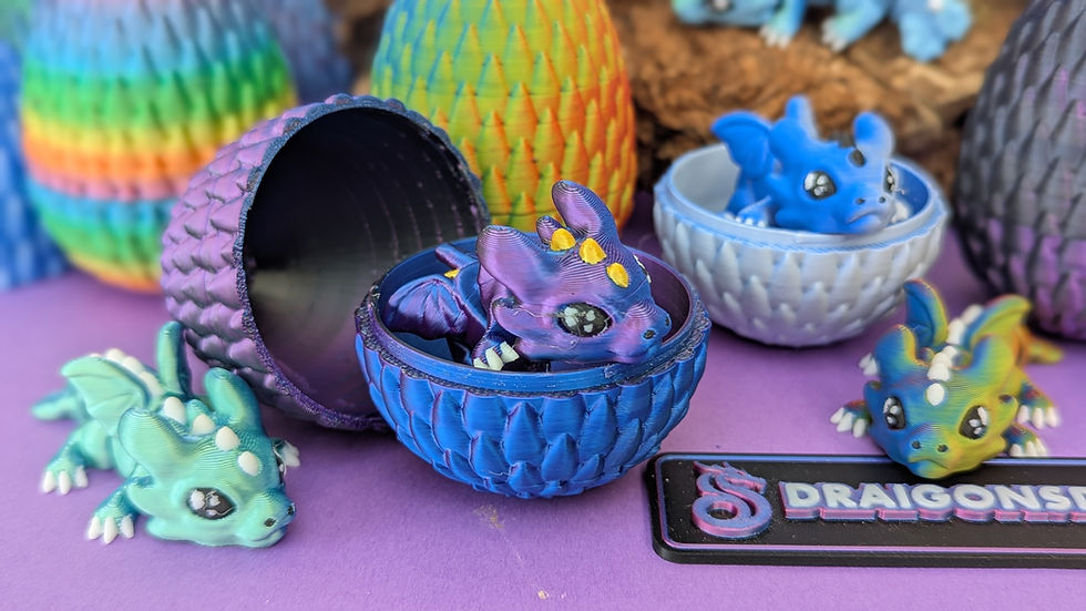Thumbnail: Hatchling Dragon & Egg: The Perfect 3D Printed Flexible Dragon Toy Gift