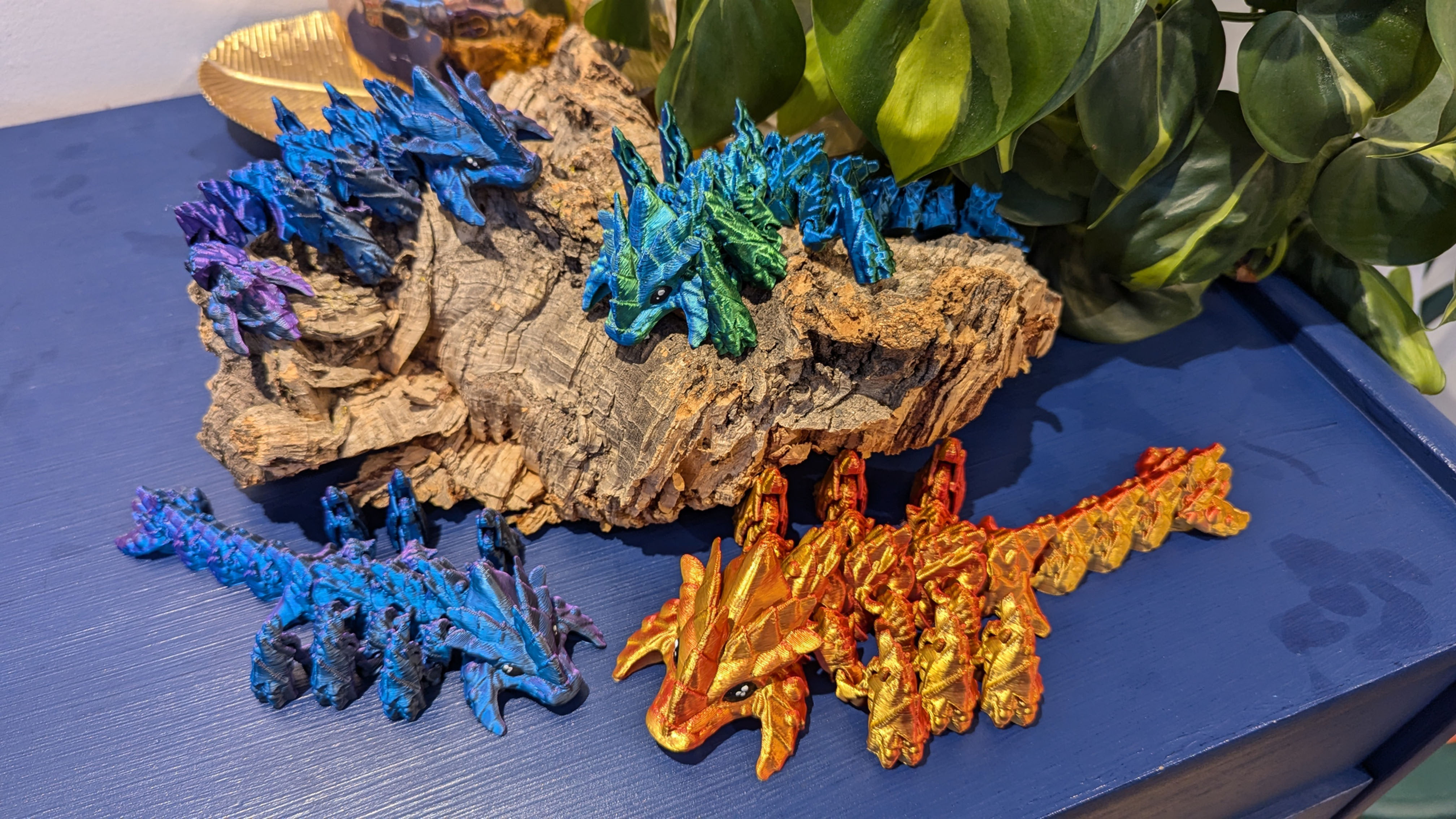 Dune Striker Dragon - 3D Printed Articulated Dragon Fidget Toy