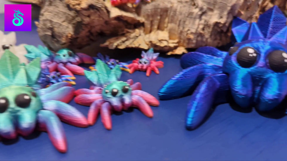 Thumbnail: Creepy Crystal Spider - 3D Printed Fidget Toy