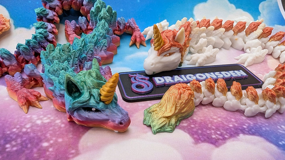 Thumbnail: 🦄Magical Unicorn Dragon – 3D Printed Collectible. Fidget Toy