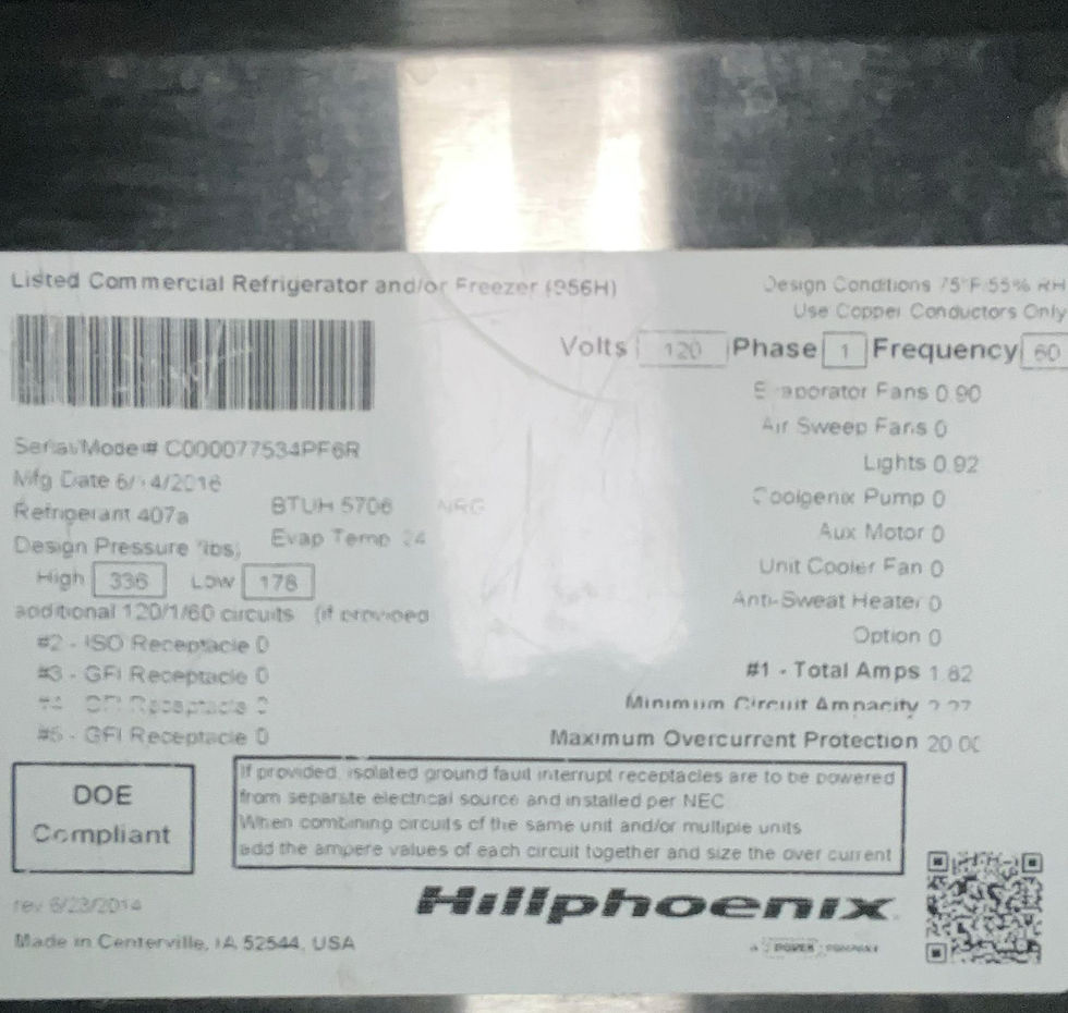 Thumbnail: 118-0019 Hill Phoenix 6 Foot Display Cooler