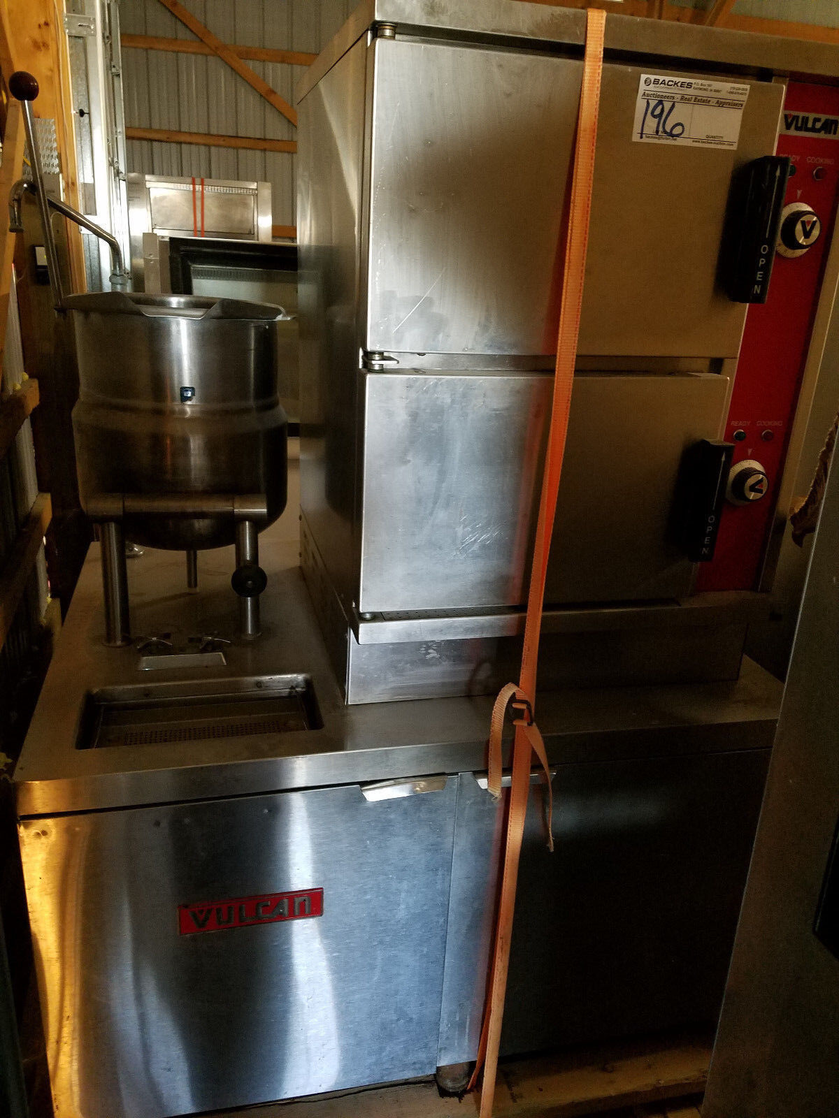 152-0396 Vulcan Combo Double Convection Broiler Steamer Sink Kettle