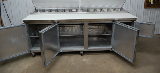 Thumbnail: 142-1147 Continental CPA93 3 Door Sandwich Prep Cooler 93"