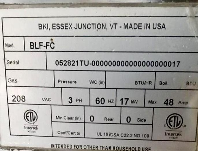 Thumbnail: SOLD 105-0018 BKI BLF-FC 75 Lb. Electric X-Large Volume Deep Fryer