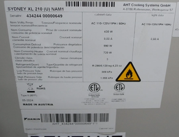 Thumbnail: SOLD 142-1300 2024 AHT Sydney XL 210 Sliding Glass Top Freezer