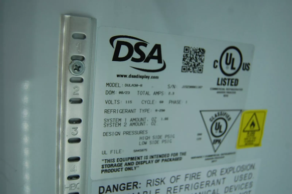 Thumbnail: 142-1155 DSA DULA30-R Glass Two Door Reach In Cooler-New
