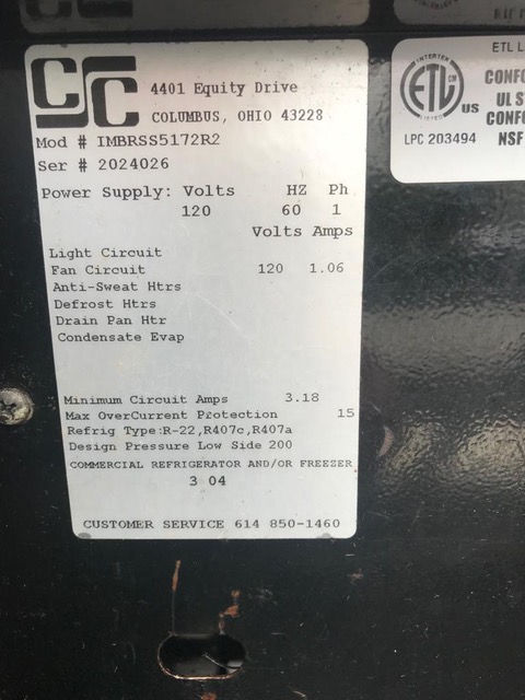 Thumbnail: 118-0017 6' Self Contained Produce Case