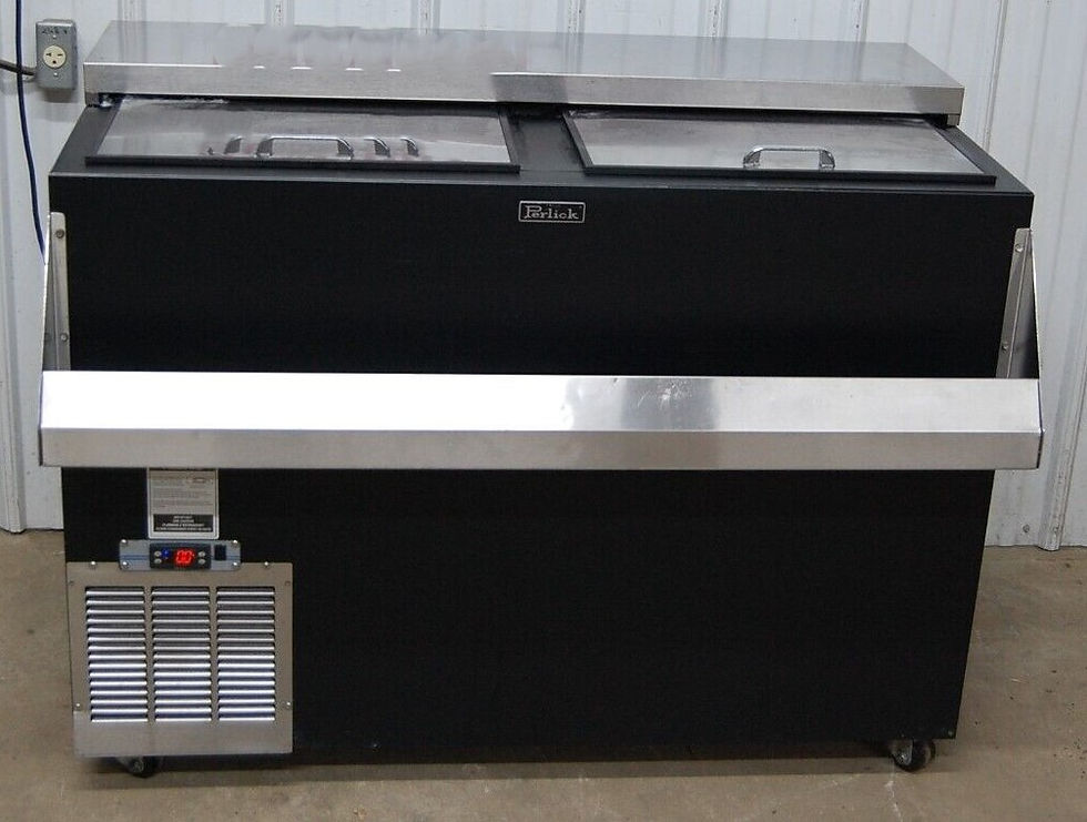 Thumbnail: 142-1079 Perlick FR48RT-3 Sliding Top Glass Froster Mug Chiller Freezer