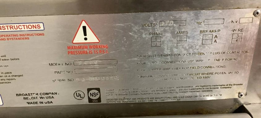 Thumbnail: 152-0792 Broaster 2400GH Natural Gas Pressure Fryer