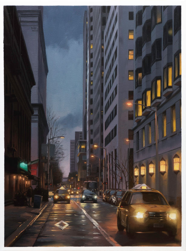 Night on Sacrament St, oil on paper, 24x18, 2022.jpg