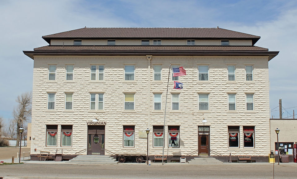 The infamous Virginian Hotel in Medicine Bow from the classic Book (Also Alan's Mum's loved it here - wetook her to dinner there one night for her too)