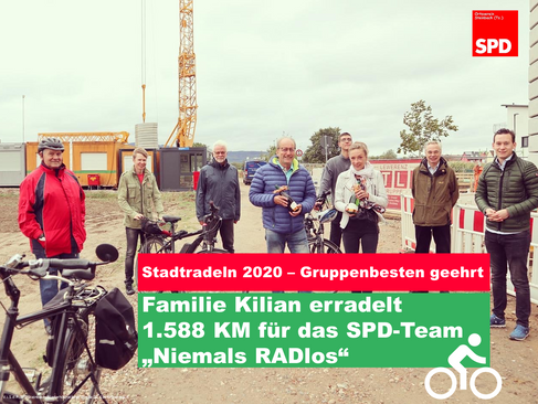 Stadtradeln 2020 – Sozialdemokraten radeln am meisten und ehren Gruppenbeste