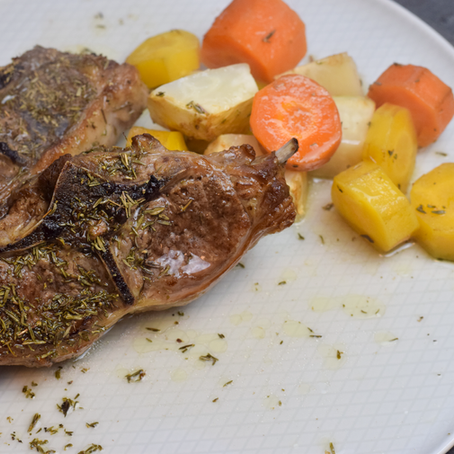 Lammrücken mit Ofengemüse
