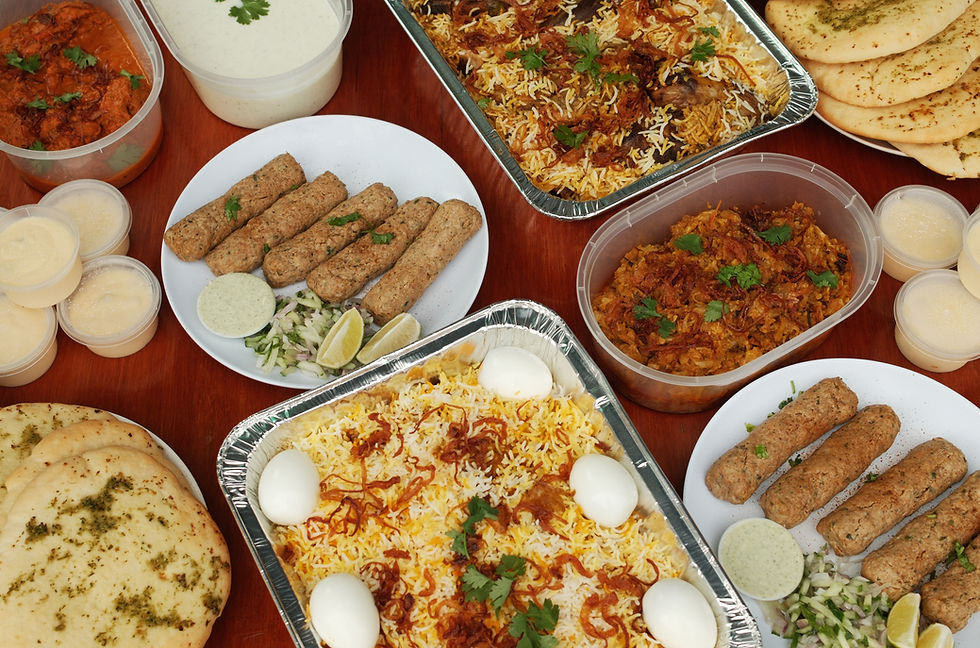 Dum biryani mini buffet spread — Bismillah catering, Singapore