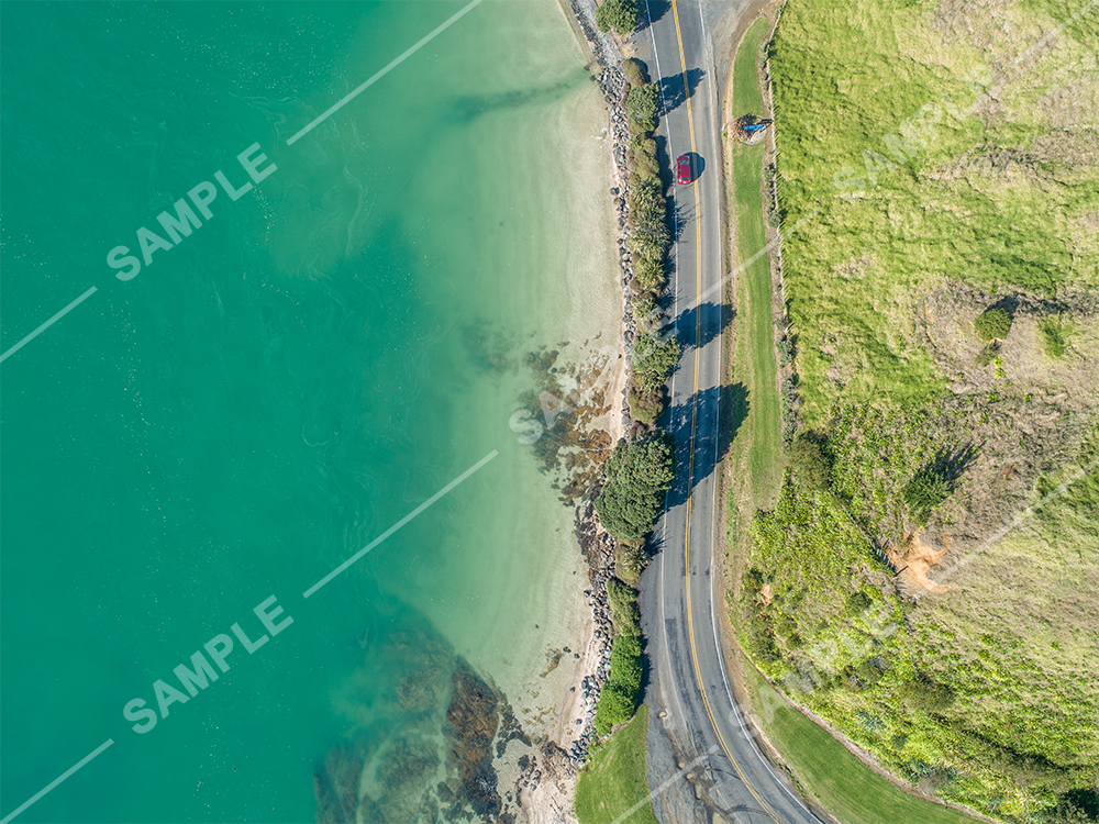 Pohutukawa Coast Drive Aerial