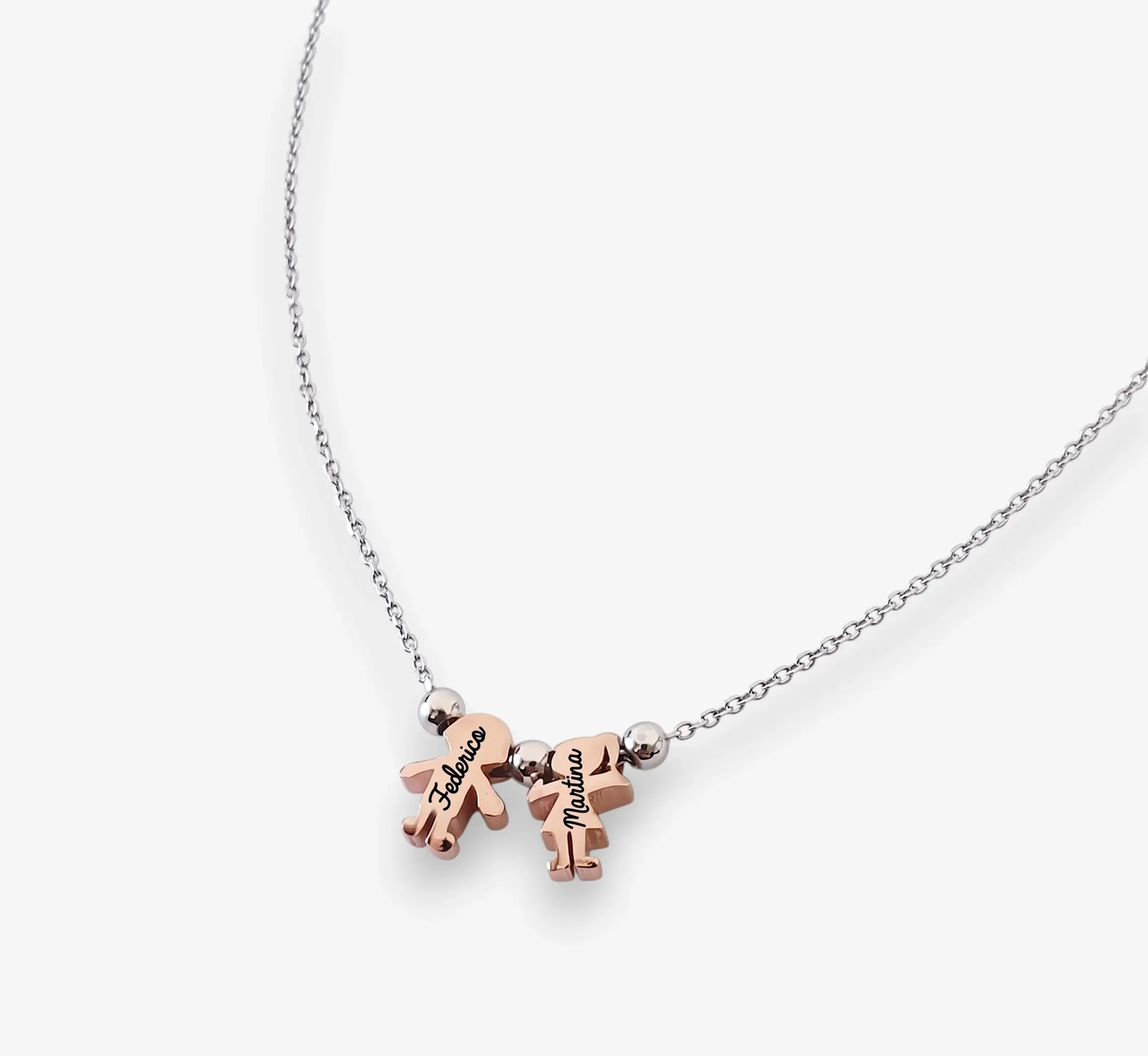 Collier Mini Pupetti "Personnalisable avec Prénoms"