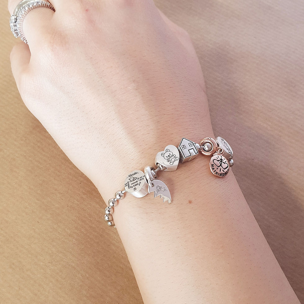 Miniatura: Charm Nascita Compatibile " Personalizzabile "