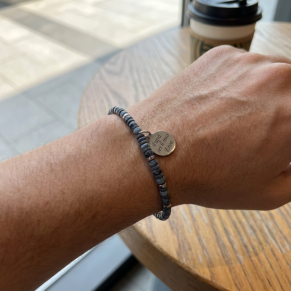 Thumbnail: Aura Men's Bracelet with Natural Stones "Customizable"