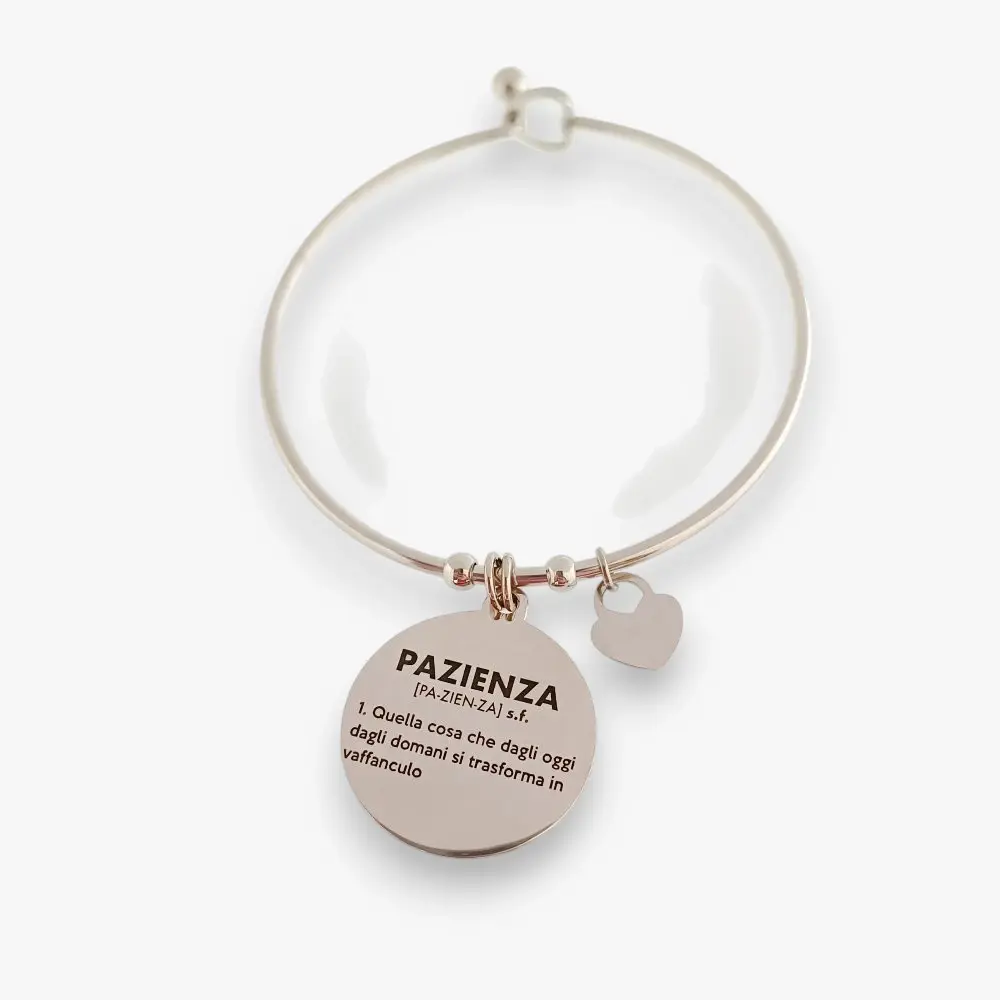 Bracciale Pazienza con Ciondolo in Argento 925