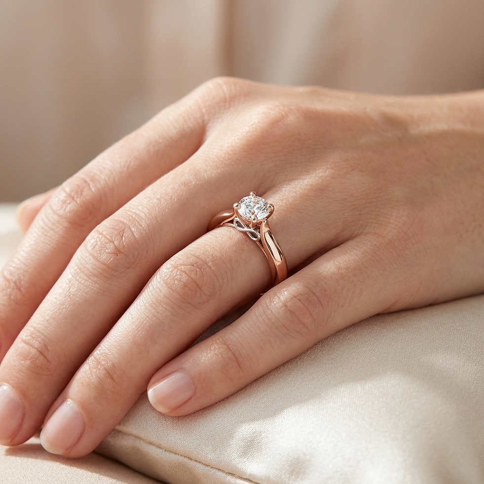 Miniature : Mon Infinity Solitaire en Or 9K ou 18K "Personnalisable"
