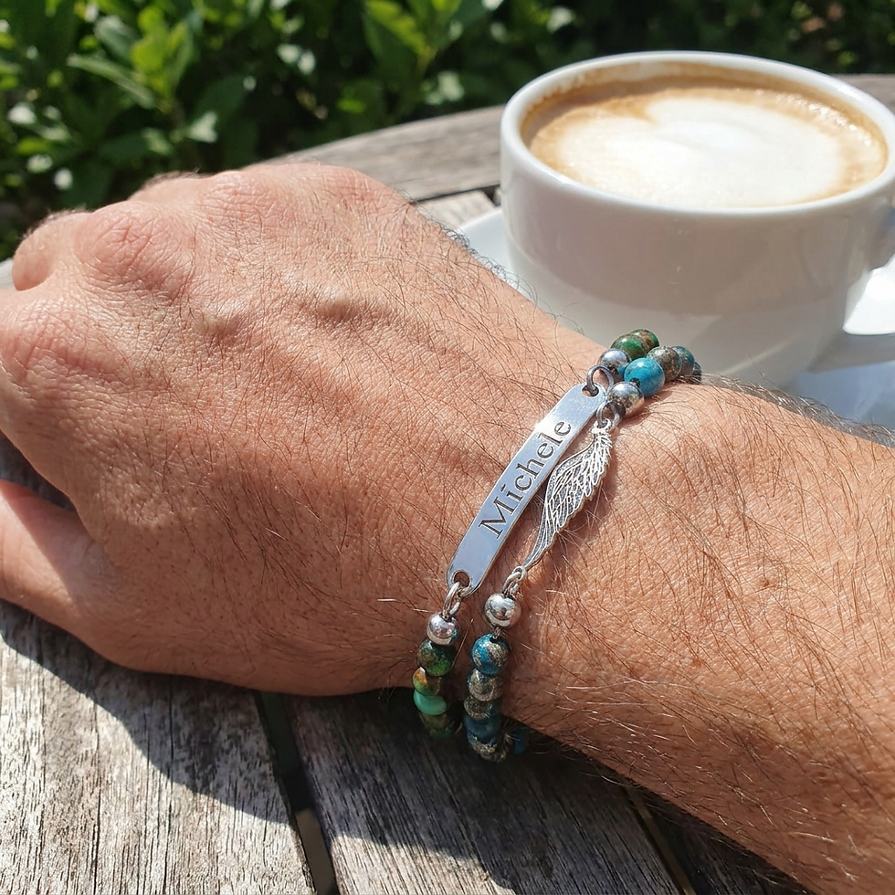Miniature : Bracelet Argent 925 et Pierres Naturelles "Personnalisable"