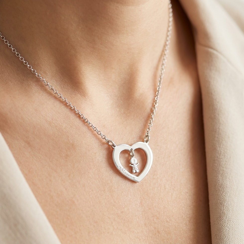 Miniature : Collier Mini Marionnettes du Coeur "Personnalisable"