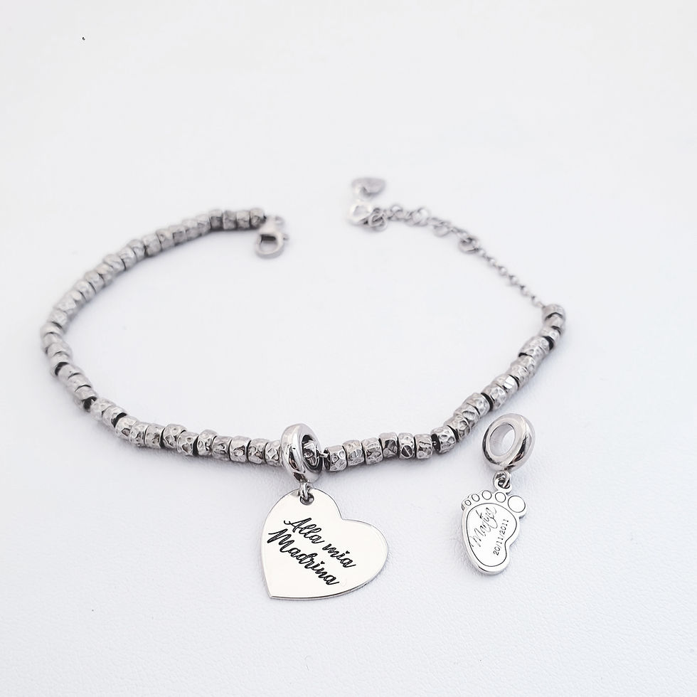 Miniatura: Charm Cuore Pendente "Personalizzabili"