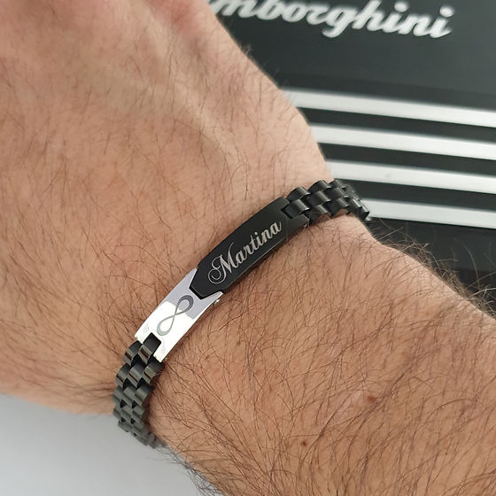 bracciali a maglie in argento da uomo